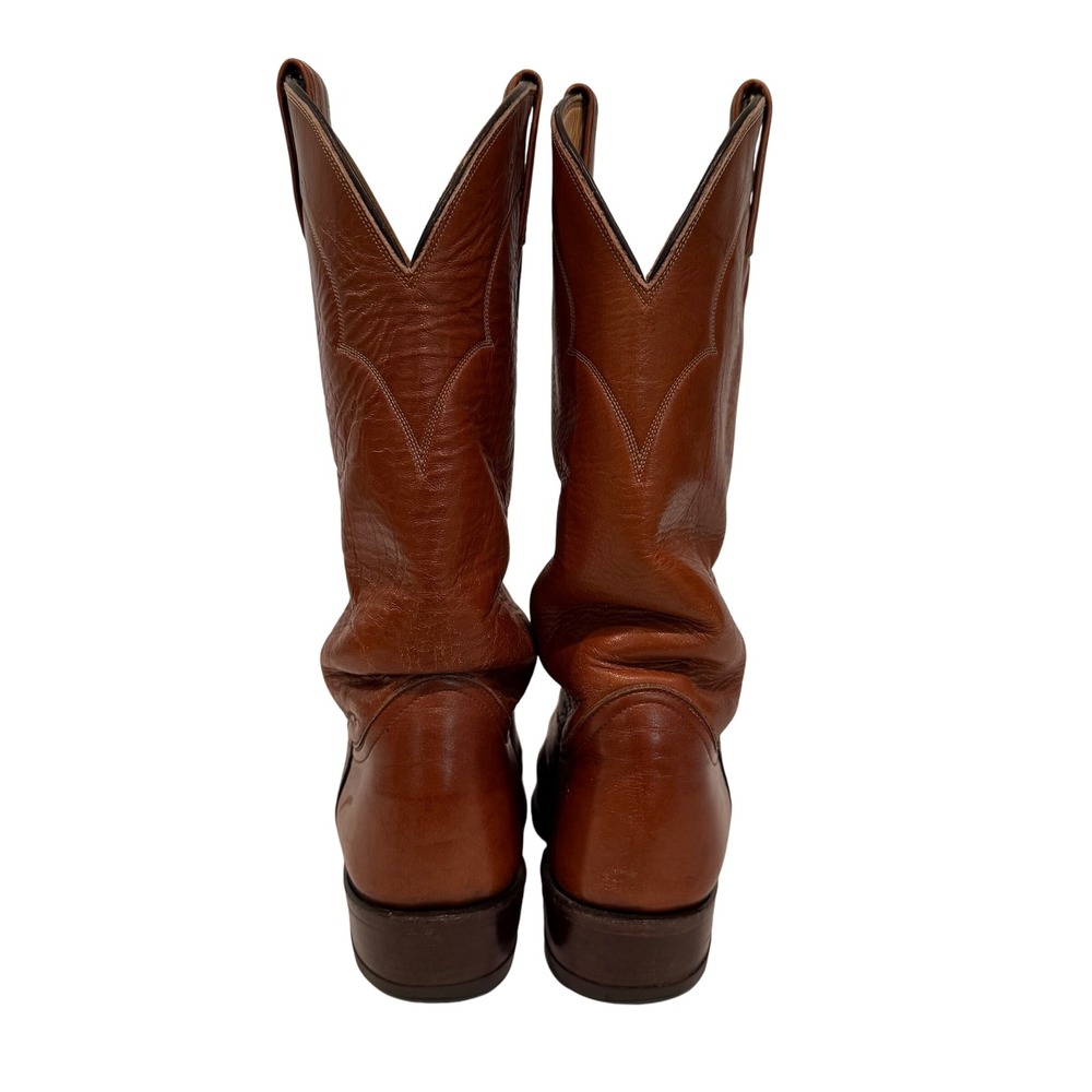 Tony Lama 5084 Western Cowboy Boots‎ Men's 8.5D Leather Brown Classic Vintage - Picture 5 of 11